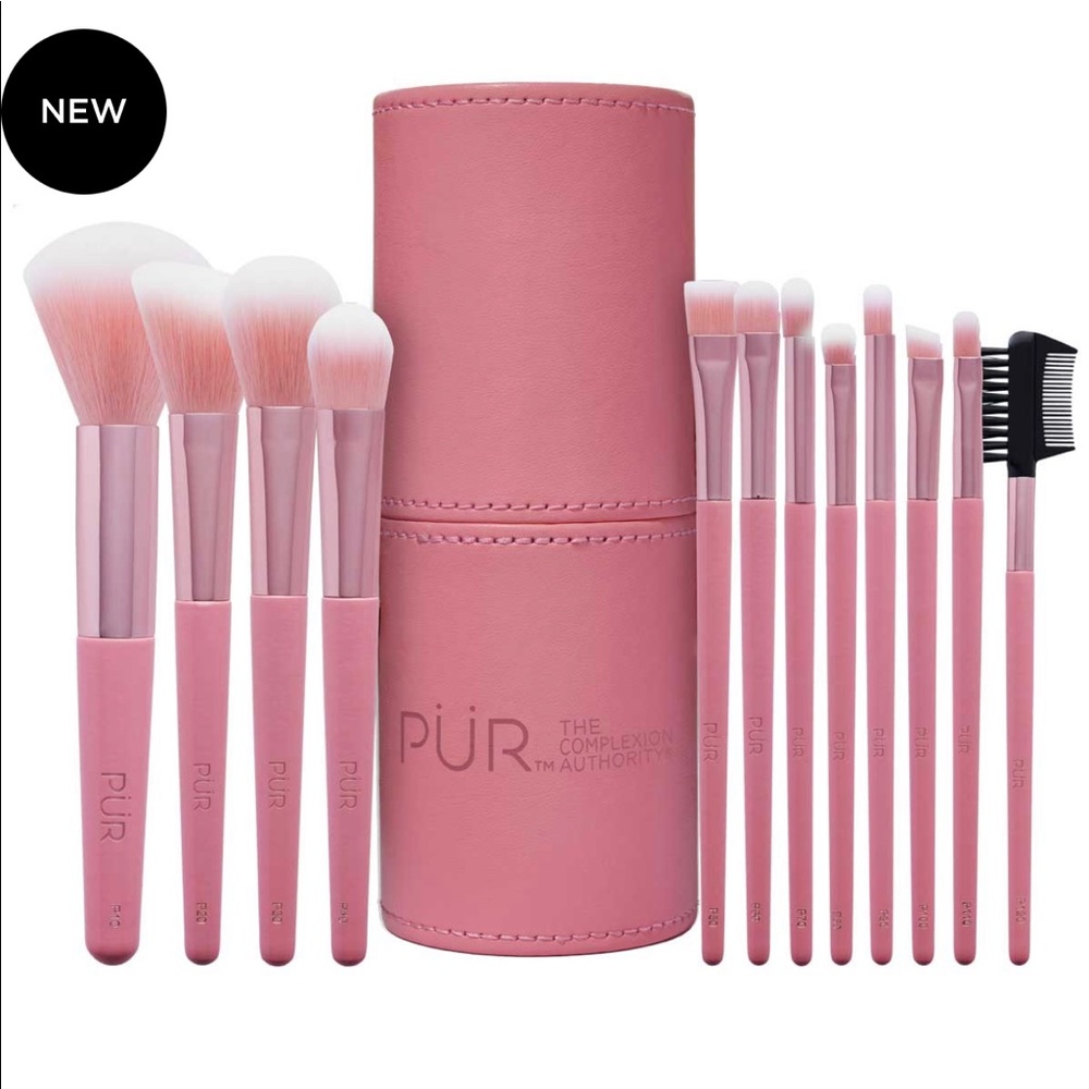 PUR Signature Travel Essentials Pink Brush Set $49 CLEAN BEAUTY NIP